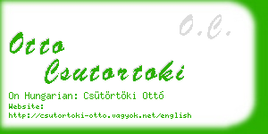 otto csutortoki business card